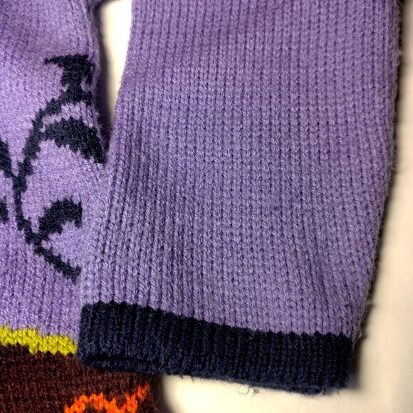 Mickey For Kids Sweater Girls S 4 Purple Pullover Mickey Mouse Vintage Flower - Picture 10 of 16